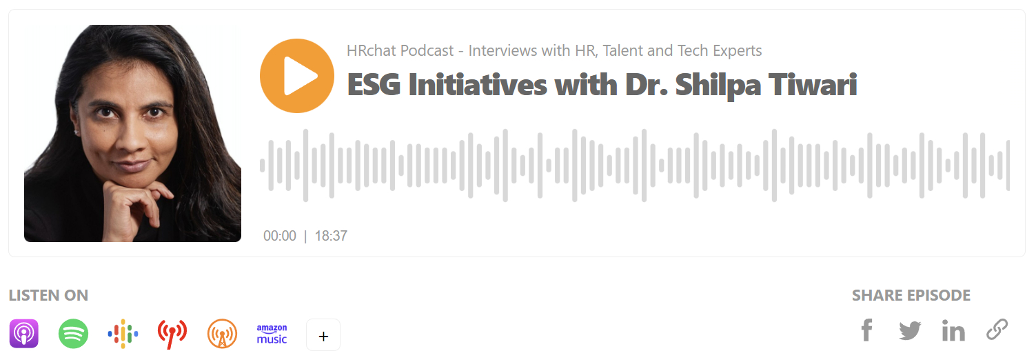 ESG Initiatives with Dr. Shilpa Tiwari