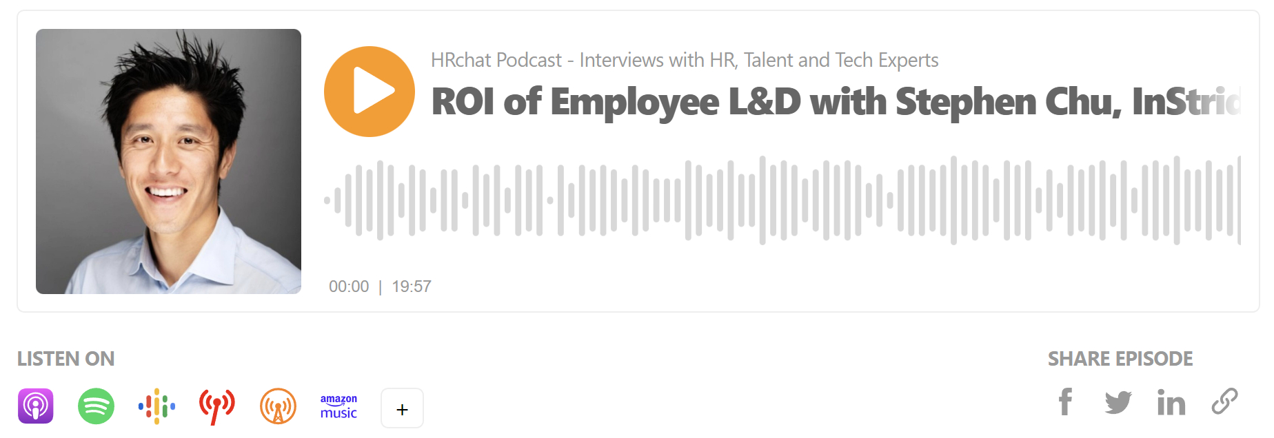 ROI of Employee L and D with Stephen Chu, InStride,