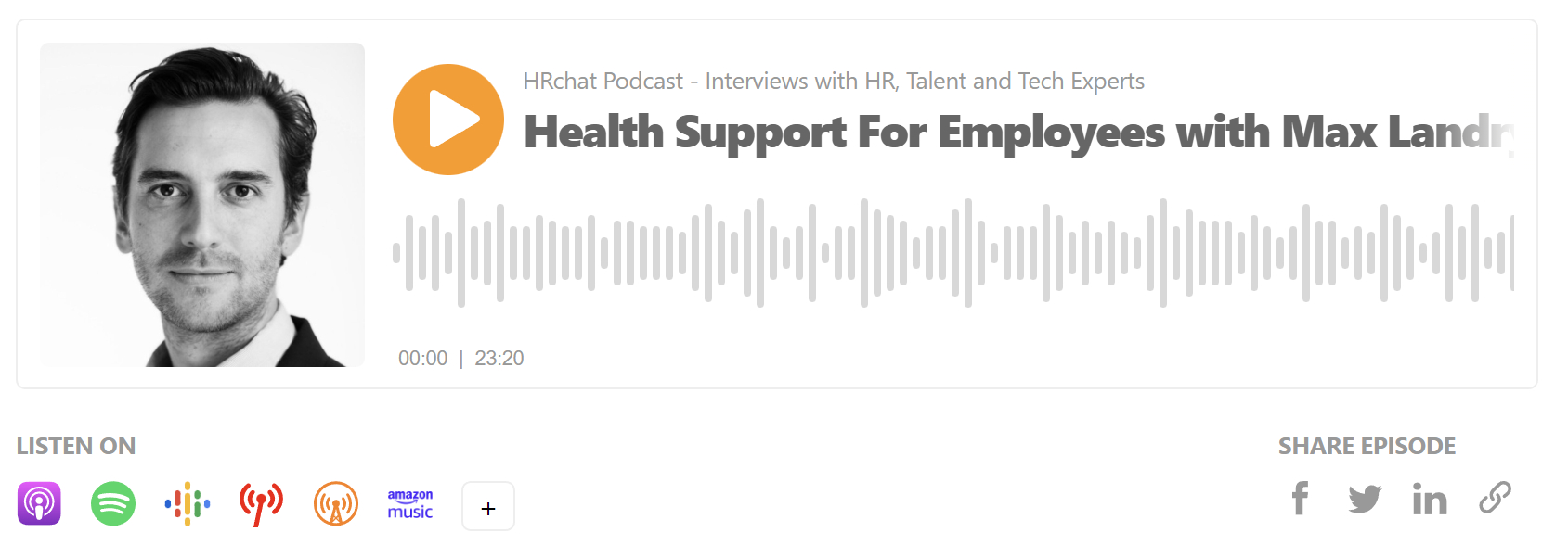 HRchat Podcast - Health Support For Employees with Max Landry, Peppy
